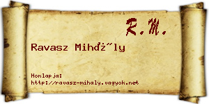 Ravasz Mihály névjegykártya
